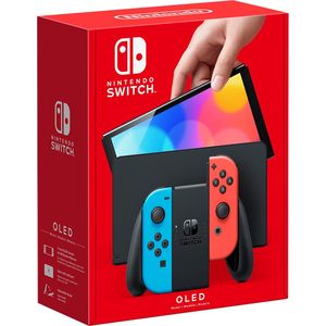 NINTENDO - SWITCH – OLED MODEL W/ NEON RED & NEON BLUE JOY-CON - NEON RED/NEON BLUE