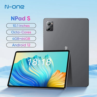 NPad S 2023 10.1inch Tablet Android Pad 1280X800 HD 4GB 64GB Android 12 MTK8183 8-Cores 6600mAh Dual WIFI BT5.0 Tablettes