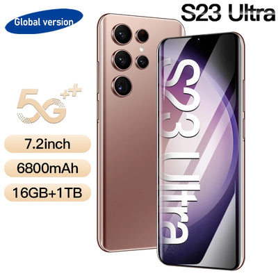 New s23 ultra 5g smartphone phone mobile phone cell phone 6800mAh 16+1TB 7.2inch HD screen Unlocked smartphone android telefone