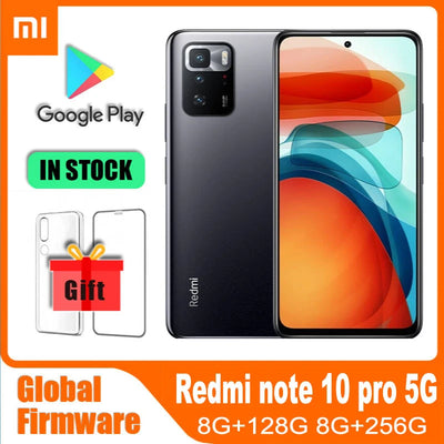 Xiaomi Redmi Note 10 pro 5G Smartphone 6GB 128GB Dimensity 1100 android 11 Cellphone 6.5" 5000mAh 64MP Mobile phone