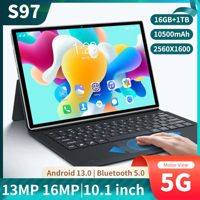 Latest Global Edition 10.1-inch Android 13.0 Tablet 16 GB RAM 1TB ROM Wi-Fi Google Play GPS Mobile Protection Bluetooth 4G Kid