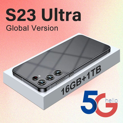 New S23 Ultra SmartPhone 7.0 HD Android Mobile Phones 48MP+72MP 5G Telephone Celulares 16GB+1TB Dual Sim Card 6800mAh Cellphones