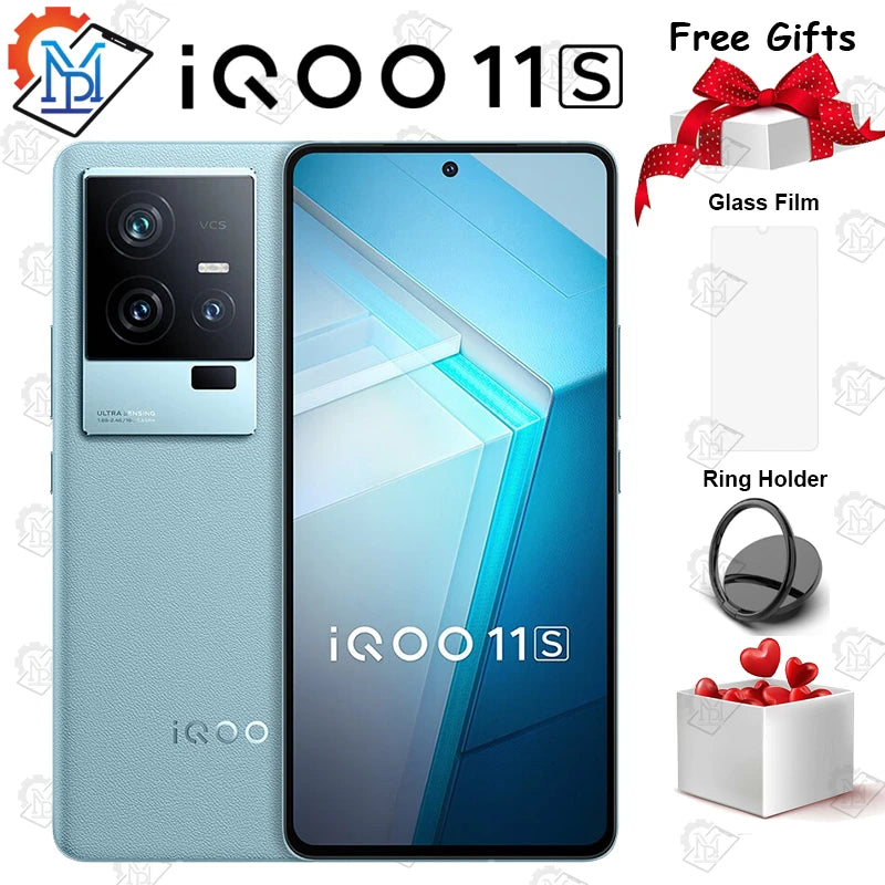 Original VIVO IQOO 11S 5G Mobile Phone 6.78 Inches AMOLED 144Hz Screen Snapdragon 8 Gen 2 Octa Core Battery 4700mAh Smartphone