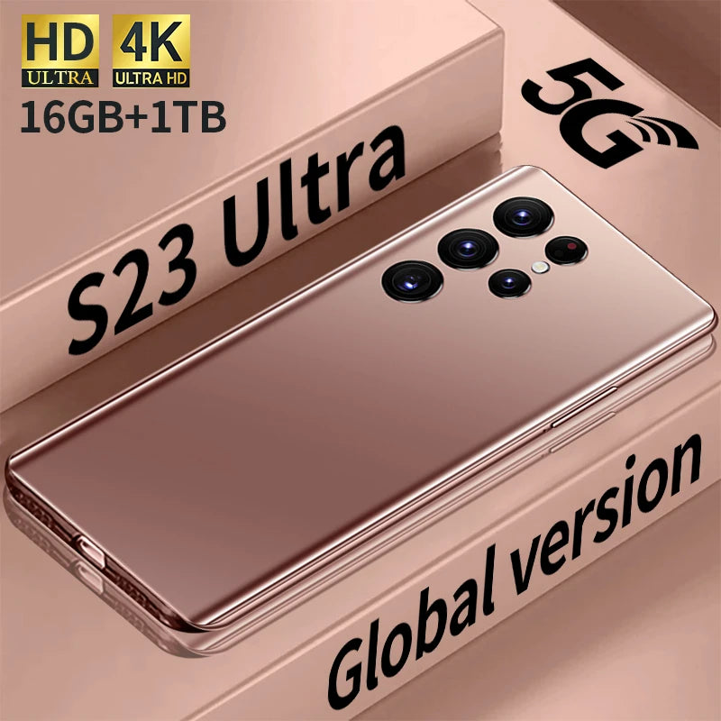 S23 Ultra 5G Mobile Phones Global Version 7.3 Inch Smartphone 4G 16GB+1TB Cellphone 6800mAh telefone Unlock Phone Original