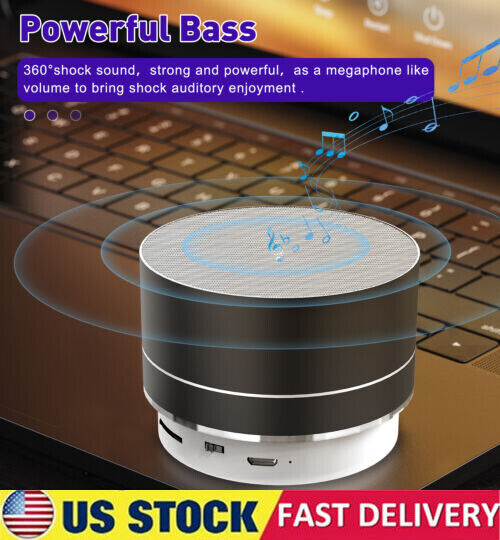 Mini Portable Bluetooth Speaker Rechargeable Wireless Stereo Bass USB/TF/FM Mode